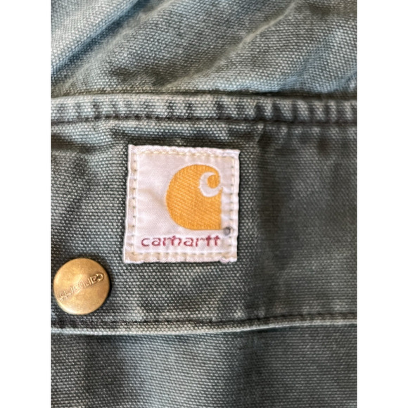 VTG Carhartt Chore Jacket Mens XXL Green Blanket Lined CW043 Cape Duster 90s USA - Picture 4 of 11